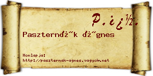 Paszternák Ágnes névjegykártya
