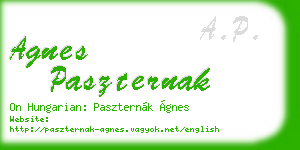 agnes paszternak business card