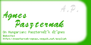 agnes paszternak business card